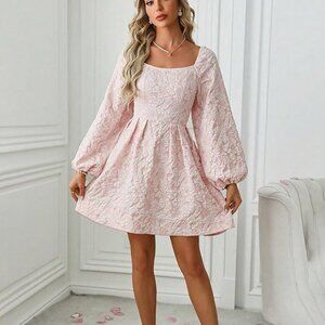 SHEIN | Classy Textured 3d Floral Print Dress, New without tags, size M